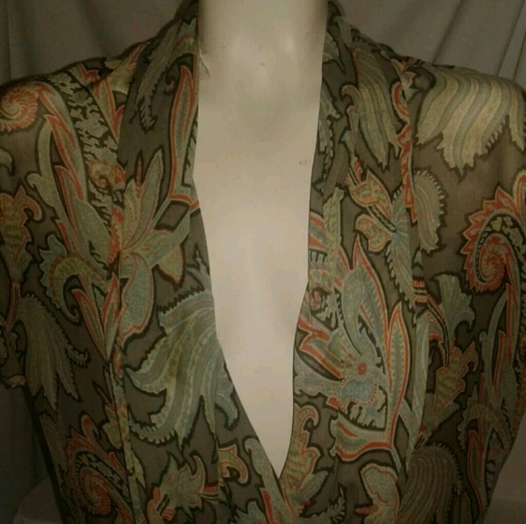 Mary Ann Restivo Low Cut V Neck Top Size 8 - Picture 3 of 8